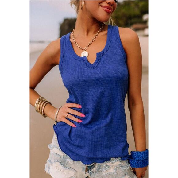 NEW! Impressions Weekend On The Lake Shift Tank In Royal Blue, NWT, Size XL - Picture 1 of 4